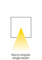 Applique da parete in alluminio con schermo in vetro per interni ed esterni IP65 Attacco GU10 per sorgenti LED max 7W colore Bianco