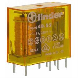 MINI RELÈ FINDER 2 SCAMBI 5A BOBINA 12VAC ALTERNATA