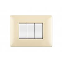 PLACCA MYLIFE Q 3 MODULI AVORIO