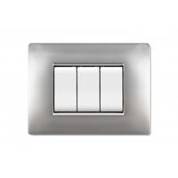 PLACCA MYLIFE Q 3 MOD.ALLUMINIO CHIARO
