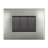 PLACCA MYLIFE Q 3 MOD.ACCIAIO SATINATO