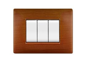 PLACCA MYLIFE Q 3 MODULI LEGNO CHIARO