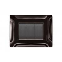 PLACCA MYLIFE Q 3 MODULI METAL BLACK