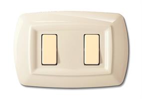 PLACCA TONDO' 2 POSTI AVORIO