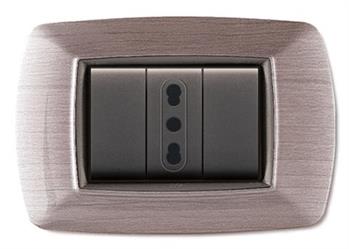 PLACCA MYLIFE 3 MOD.ACCIAIO SATINATO