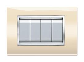 PLACCA NEWPRESTIGE 4 MODULI AVORIO