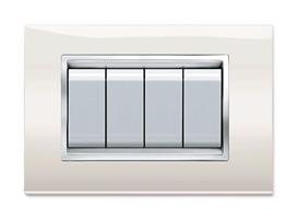 PLACCA NEWPRESTIGE 4 MODULI BIANCO