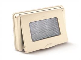 PLACCA AUTOP.IP55 3MOD.TOND  AVORIO