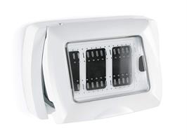 PLACCA AUTOPORTANTE IP55 3 POSTI BIANCA