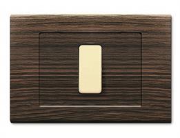 PLACCA TONDO'Q 1 MODULO WENGE'