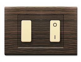PLACCA TONDO'Q 2 MODULI WENGE'