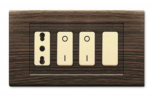 PLACCA TONDO'Q 4 MODULI WENGE'