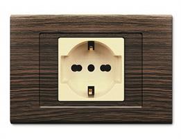 PLACCA TONDO'Q X UNEL CENTRALE WENGE'