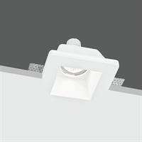 Faretto da Incasso in Gesso da Cartongesso per dare Omogeneità tra Soffitto e Corpo Illuminante Portalampada Incluso Forma Quadrata