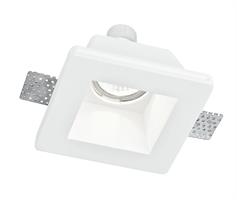Faretto da Incasso in Gesso da Cartongesso per dare Omogeneità tra Soffitto e Corpo Illuminante Portalampada Incluso Forma Quadrata