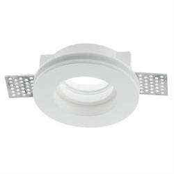 Faretto incasso in gesso Ribassato Tondo Verniciabile completo di portalampada GU10