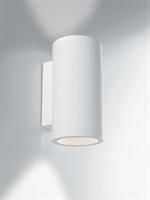 Applique Rotonda in Gesso Verniciabile Bianca predisposta per una lampada con attacco GU10