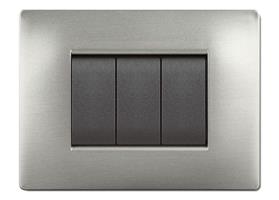 PLACCA MYLIFE Q 4 MOD.ACCIAIO SATINATO