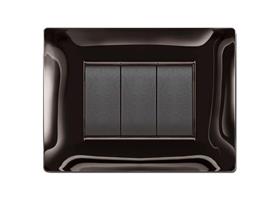 PLACCA MYLIFE Q 4 MODULI METAL BLACK