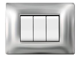 PLACCA MYLIFE Q 7 MODULI CROMO