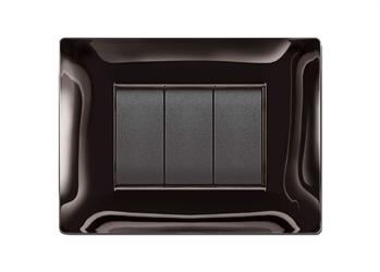 PLACCA MYLIFE Q 7 MODULI METAL BLACK