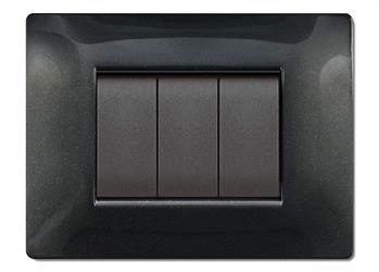 PLACCA MYLIFE Q 7 MODULI NERO GLITTERING