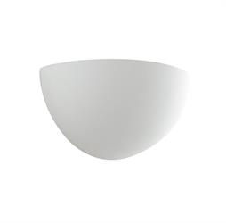 Applique in gesso colore Bianco forma Rotonda senza led integrato