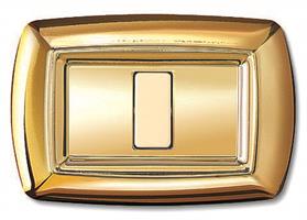 PLACCA TONDO' 3 MODULI ORO