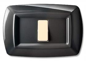 PLACCA TONDO' 6 MODULI NERO