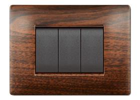 PLACCA MYLIFE Q 2 MODULI LEGNO SCURO