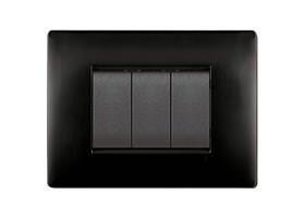 PLACCA MYLIFE Q 2 MODULI NERO OPACO