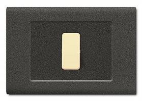 PLACCA TONDO'Q 2 MOD.VULC. GRIGIO NOTTE