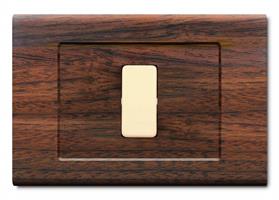 PLACCA TONDO'Q 2 MOD.RAVV. LEGNO SCURO