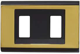 PLACCA CLICK 2 POSTI NERO ORO