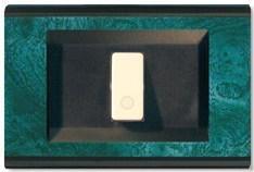 PLACCA CLICK 5 POSTI VERDE LEGNO