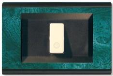 PLACCA CLICK 5 POSTI VERDE LEGNO