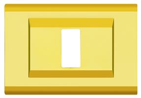 PLACCA CLICK 2 POSTI SCAT.TONDA ORO