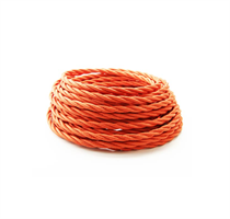CAVO SETA DOPPIO ISOLAMENTO 2X0.75MMQ COLORE MATTONE
