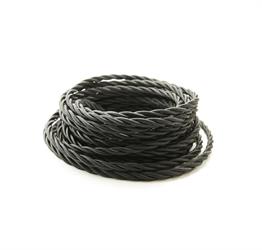 CAVO SETA DOPPIO ISOLAMENTO 2X0.75MMQ COLORE NERO