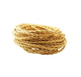 CAVO SETA DOPPIO ISOLAMENTO 2X0.75MMQ COLORE NOCE ORO