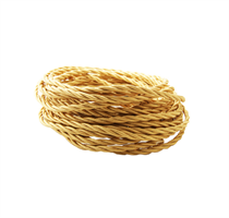 CAVO SETA DOPPIO ISOLAMENTO 2X0.75MMQ COLORE NOCE ORO