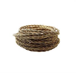CAVO SETA DOPPIO ISOLAMENTO 2X0.75MMQ COLORE ORO/NERO