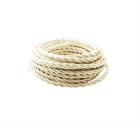 CAVO SETA DOPPIO ISOLAMENTO 2X0.75MMQ COLORE AVORIO