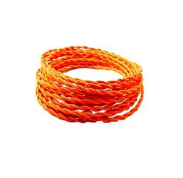 CAVO SETA DOPPIO ISOLAMENTO 2X0.75MMQ COLORE ARANCIO