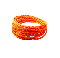 CAVO SETA DOPPIO ISOLAMENTO 2X0.75MMQ COLORE ARANCIO