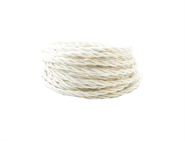 CAVO SETA DOPPIO ISOLAMENTO 2X0.75MMQ COLORE BIANCO