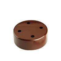 ROSONE CILINDRICO MARRONE 4 FORI