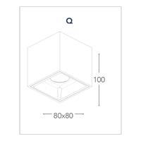 Plafoniera Attacco GU10 in alluminio pressofuso colore Nero