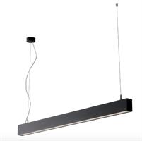 Plafoniera con Barra a sospensione in alluminio 100cm colore Nero goffrato con driver incluso 26W 4000K