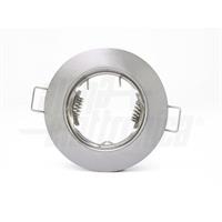 Supporto Alpha Elettronica rotondo lucido per lampada led, in metallo adatto per installazioni da incasso